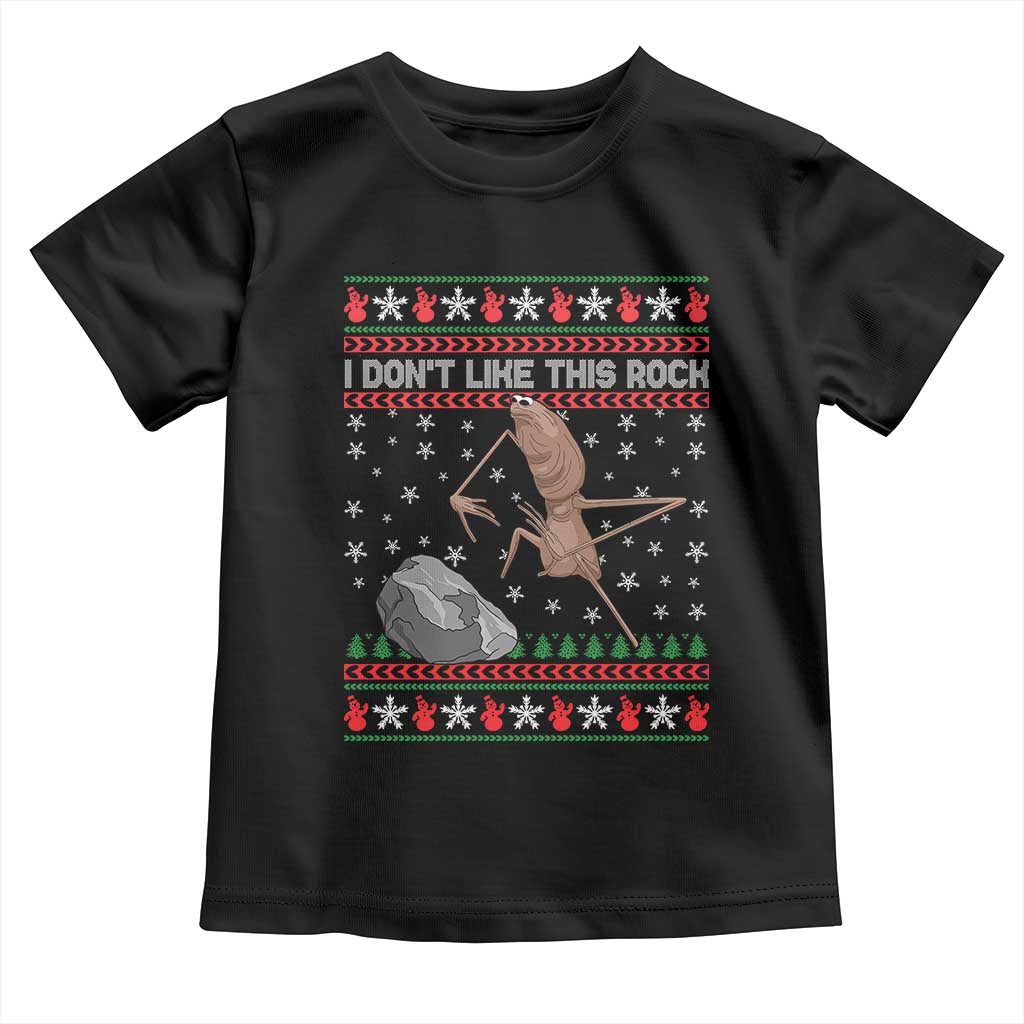 Funny Marcus The Worm Christmas Toddler T Shirt I Dont Like This Rock Xmas Meme - Wonder Print Shop
