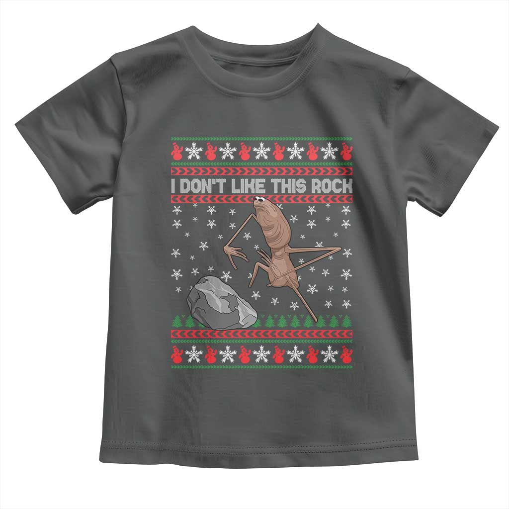 Funny Marcus The Worm Christmas Toddler T Shirt I Dont Like This Rock Xmas Meme - Wonder Print Shop