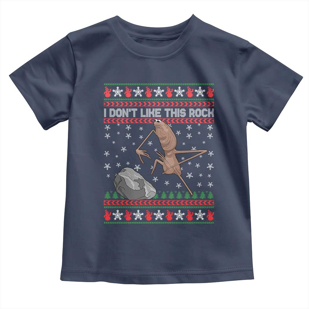 Funny Marcus The Worm Christmas Toddler T Shirt I Dont Like This Rock Xmas Meme - Wonder Print Shop