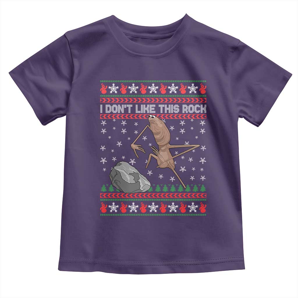 Funny Marcus The Worm Christmas Toddler T Shirt I Dont Like This Rock Xmas Meme - Wonder Print Shop