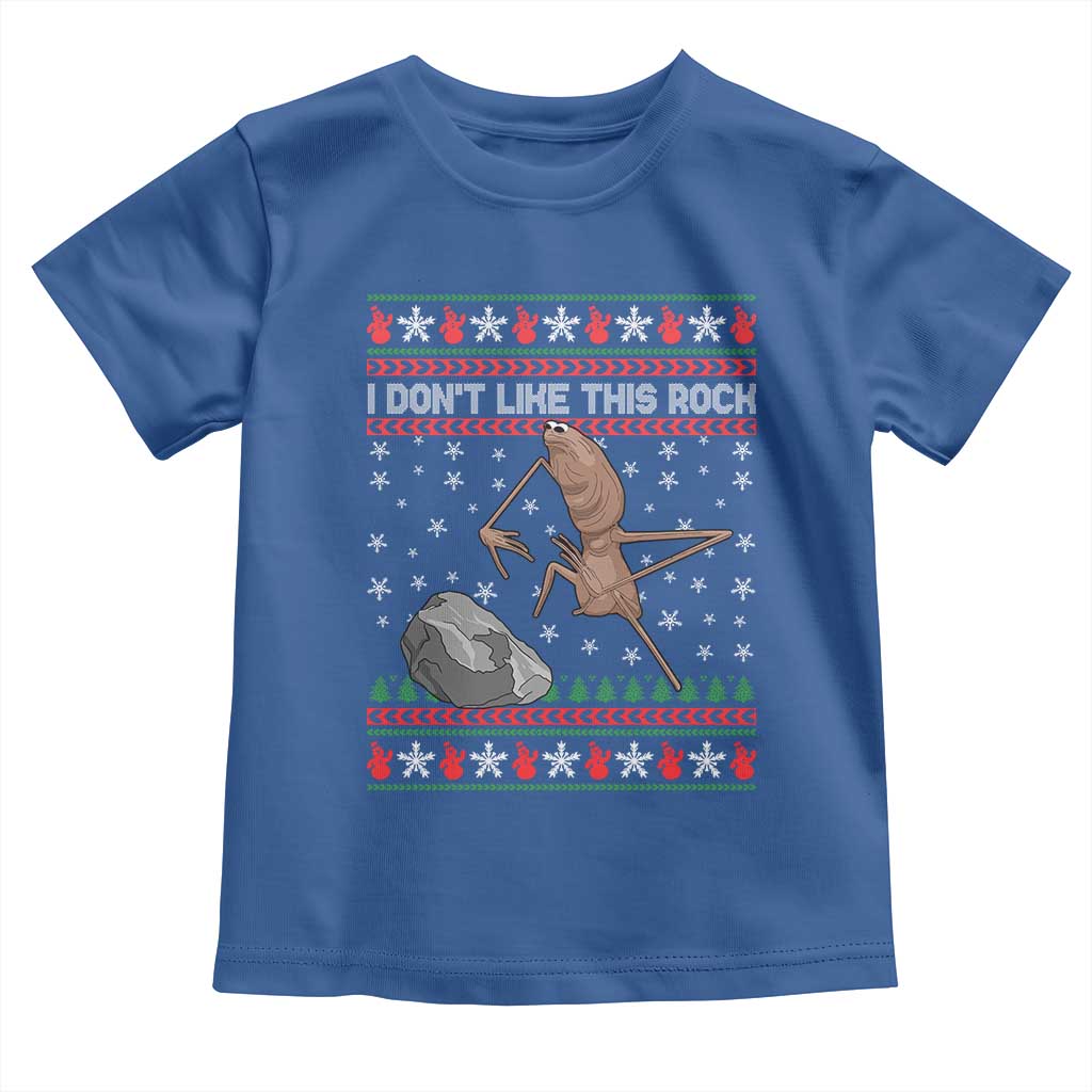 Funny Marcus The Worm Christmas Toddler T Shirt I Dont Like This Rock Xmas Meme - Wonder Print Shop