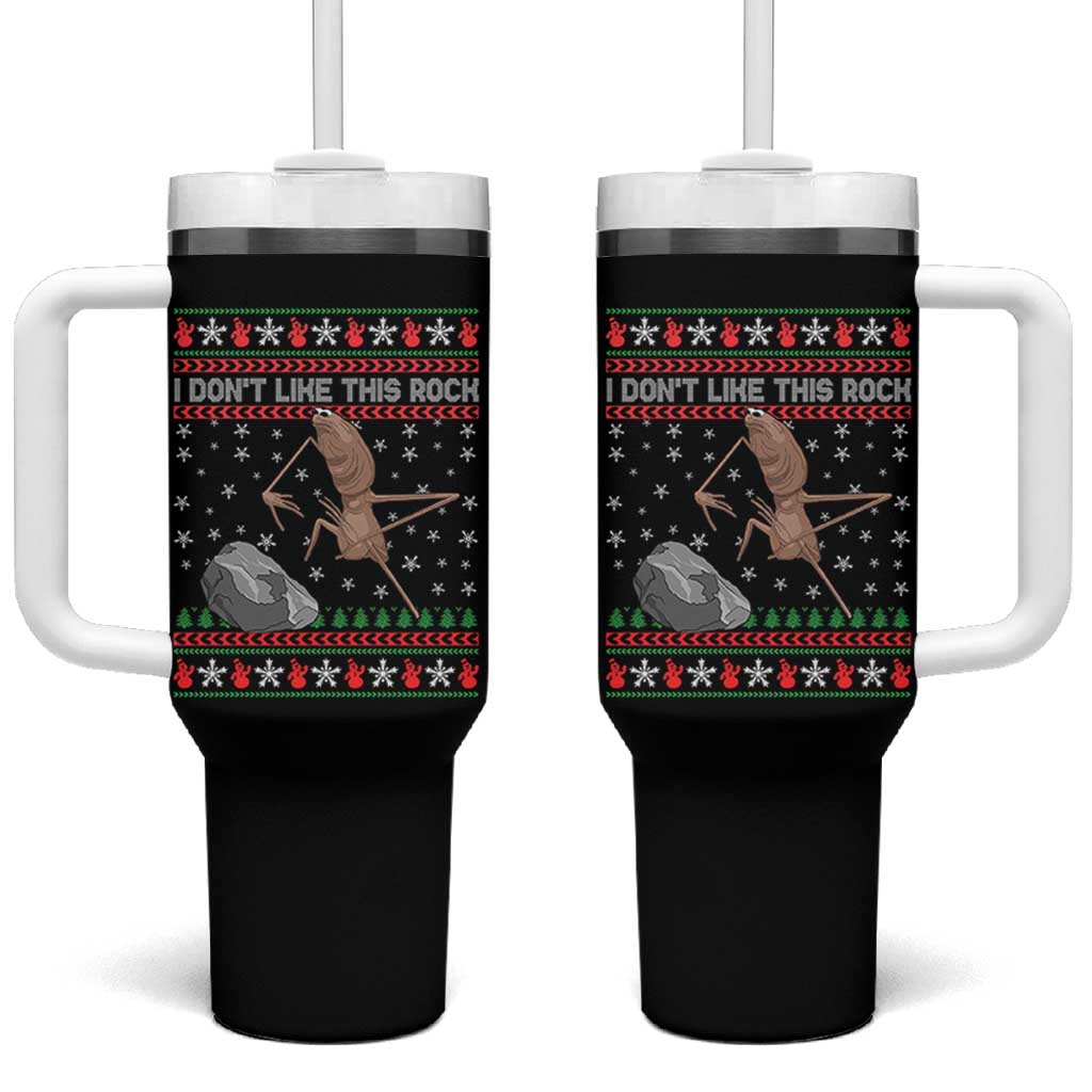 Funny Marcus The Worm Christmas Tumbler With Handle I Dont Like This Rock Xmas Meme - Wonder Print Shop