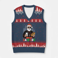 Pope Leo XIV Xmas V-Neck Knit Sweater Vest Cardinal Robert Prevost Santa Chicago - Wonder Print Shop