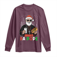 Pope Leo XIV Christmas Long Sleeve Shirt Cardinal Robert Prevost Santa Chicago - Wonder Print Shop