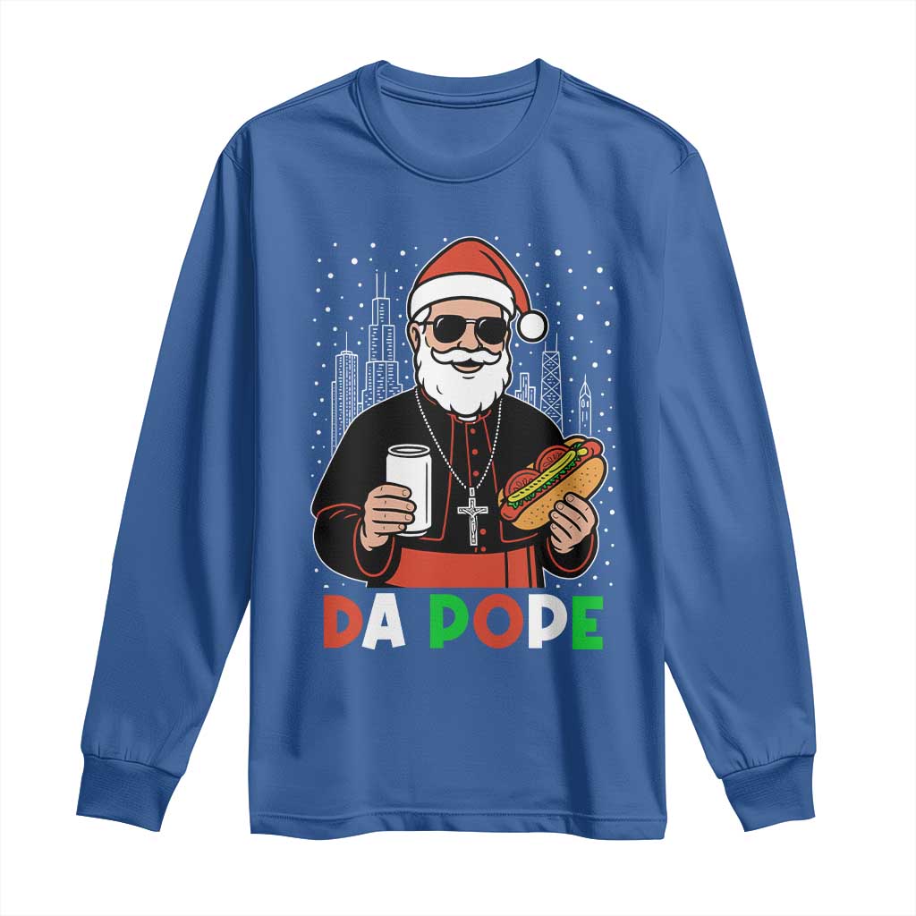 Pope Leo XIV Christmas Long Sleeve Shirt Cardinal Robert Prevost Santa Chicago - Wonder Print Shop