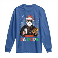 Pope Leo XIV Christmas Long Sleeve Shirt Cardinal Robert Prevost Santa Chicago - Wonder Print Shop