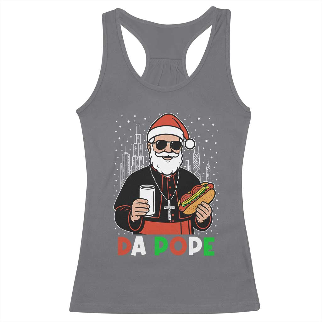 Pope Leo XIV Christmas Racerback Tank Top Cardinal Robert Prevost Santa Chicago - Wonder Print Shop
