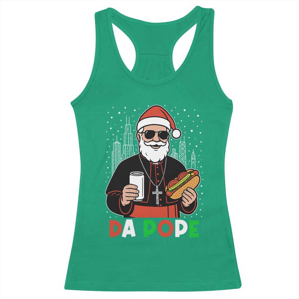 Pope Leo XIV Christmas Racerback Tank Top Cardinal Robert Prevost Santa Chicago - Wonder Print Shop