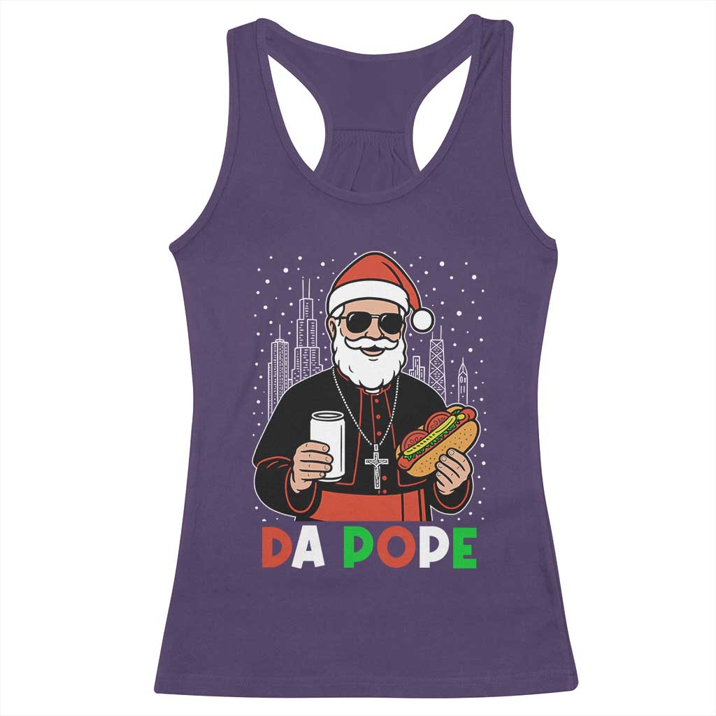Pope Leo XIV Christmas Racerback Tank Top Cardinal Robert Prevost Santa Chicago - Wonder Print Shop