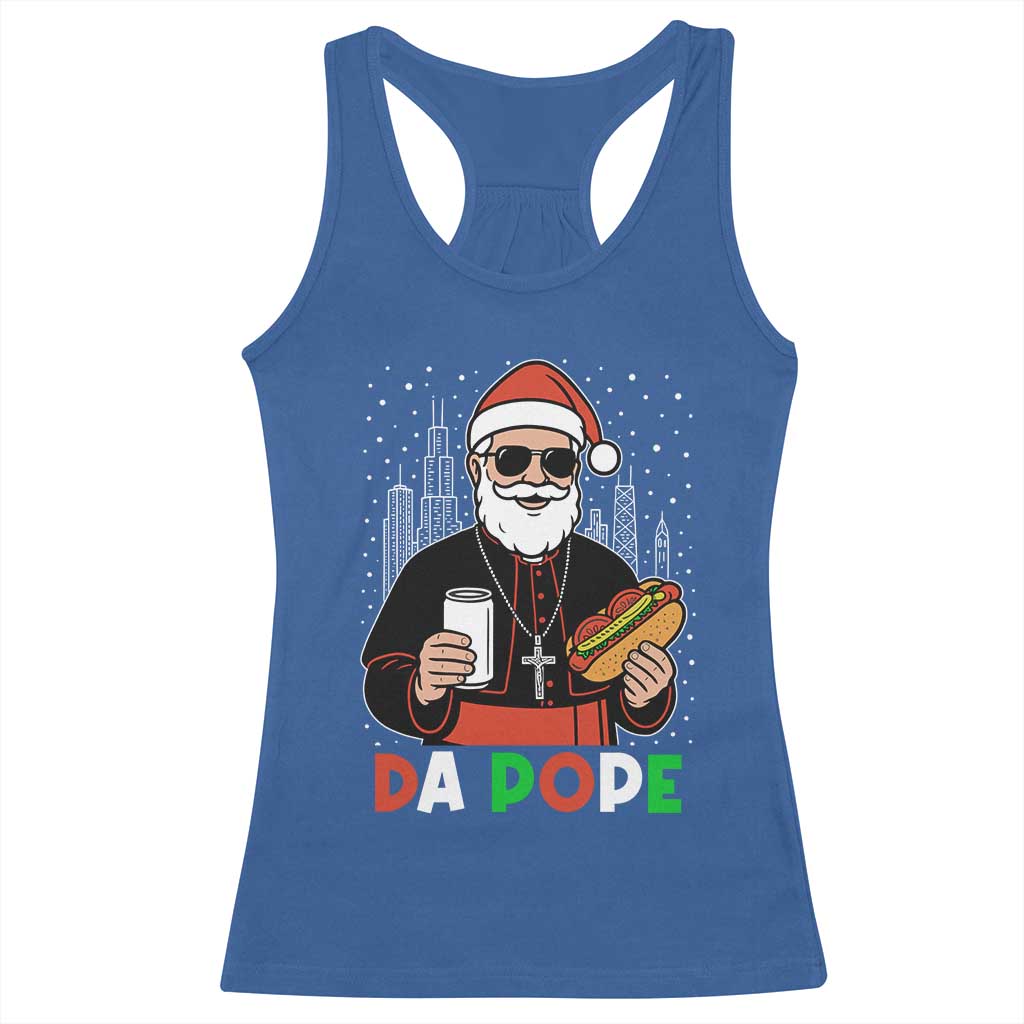 Pope Leo XIV Christmas Racerback Tank Top Cardinal Robert Prevost Santa Chicago - Wonder Print Shop