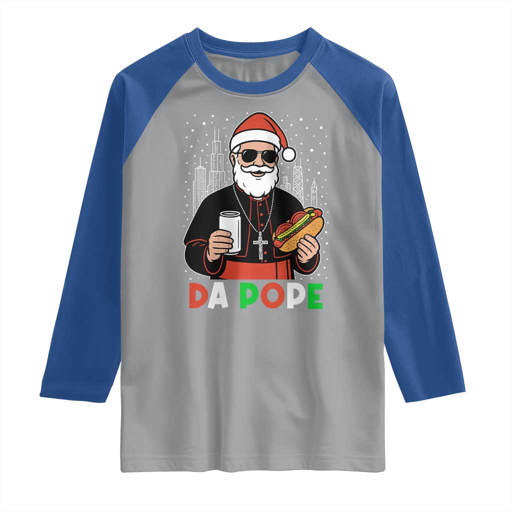 Pope Leo XIV Christmas Raglan Shirt Cardinal Robert Prevost Santa Chicago - Wonder Print Shop