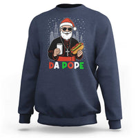 Pope Leo XIV Christmas Sweatshirt Cardinal Robert Prevost Santa Chicago - Wonder Print Shop