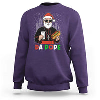 Pope Leo XIV Christmas Sweatshirt Cardinal Robert Prevost Santa Chicago - Wonder Print Shop