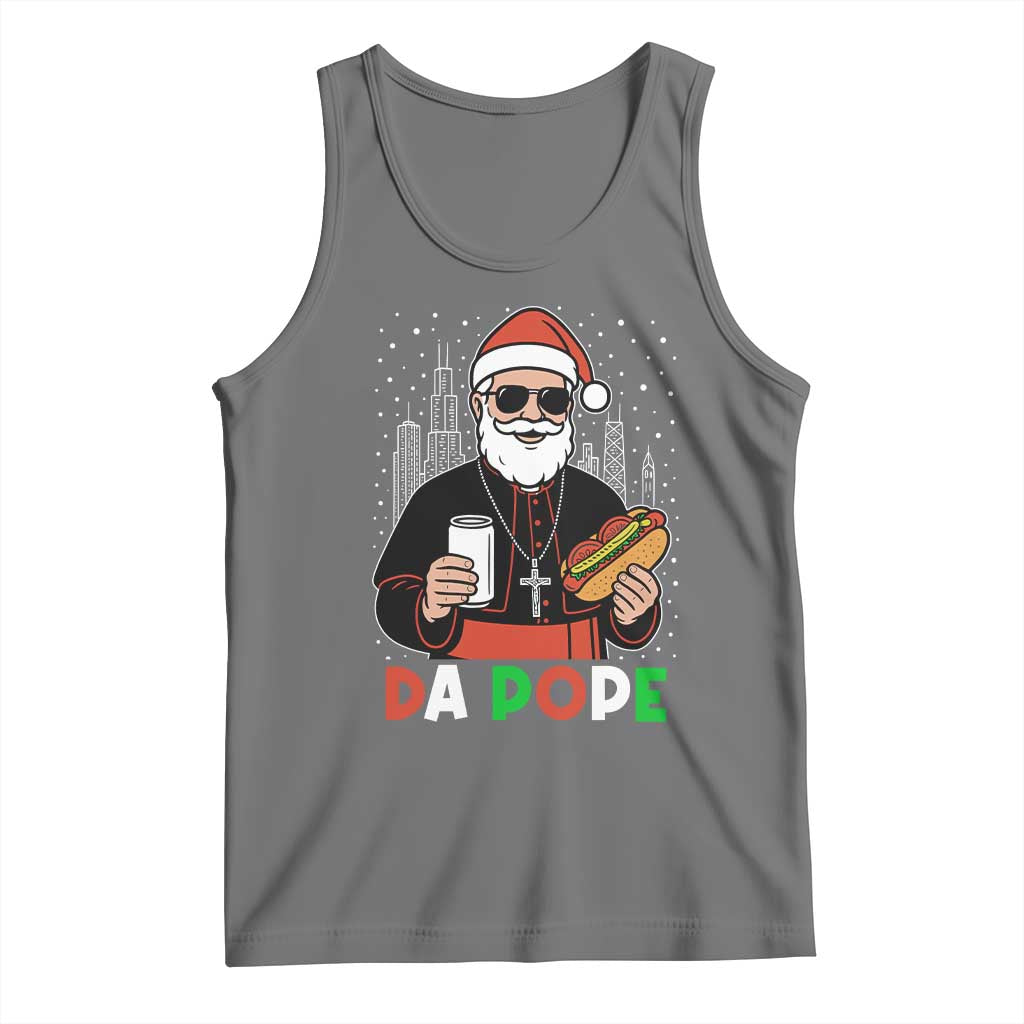 Pope Leo XIV Christmas Tank Top Cardinal Robert Prevost Santa Chicago - Wonder Print Shop