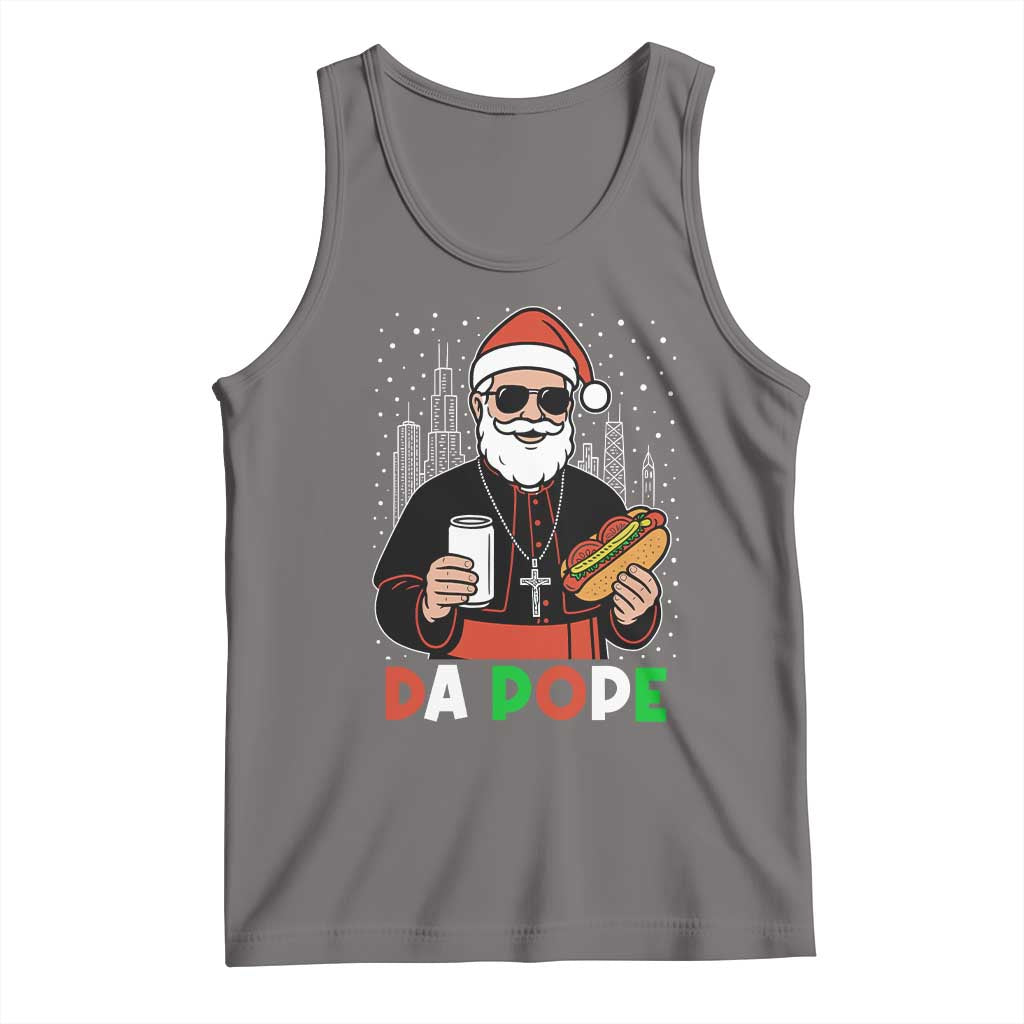 Pope Leo XIV Christmas Tank Top Cardinal Robert Prevost Santa Chicago - Wonder Print Shop