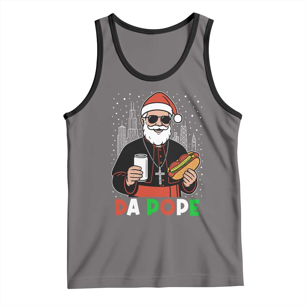Pope Leo XIV Christmas Tank Top Cardinal Robert Prevost Santa Chicago - Wonder Print Shop