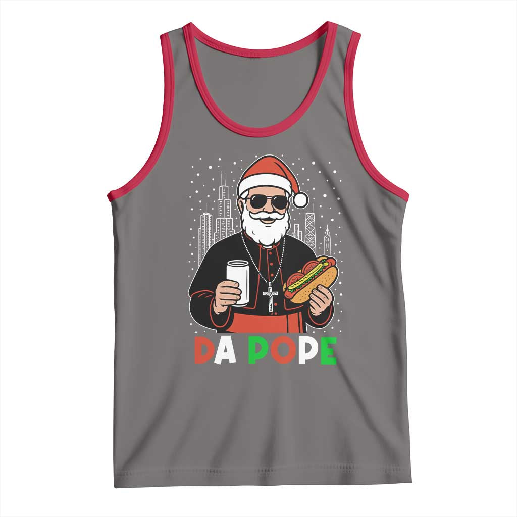Pope Leo XIV Christmas Tank Top Cardinal Robert Prevost Santa Chicago - Wonder Print Shop