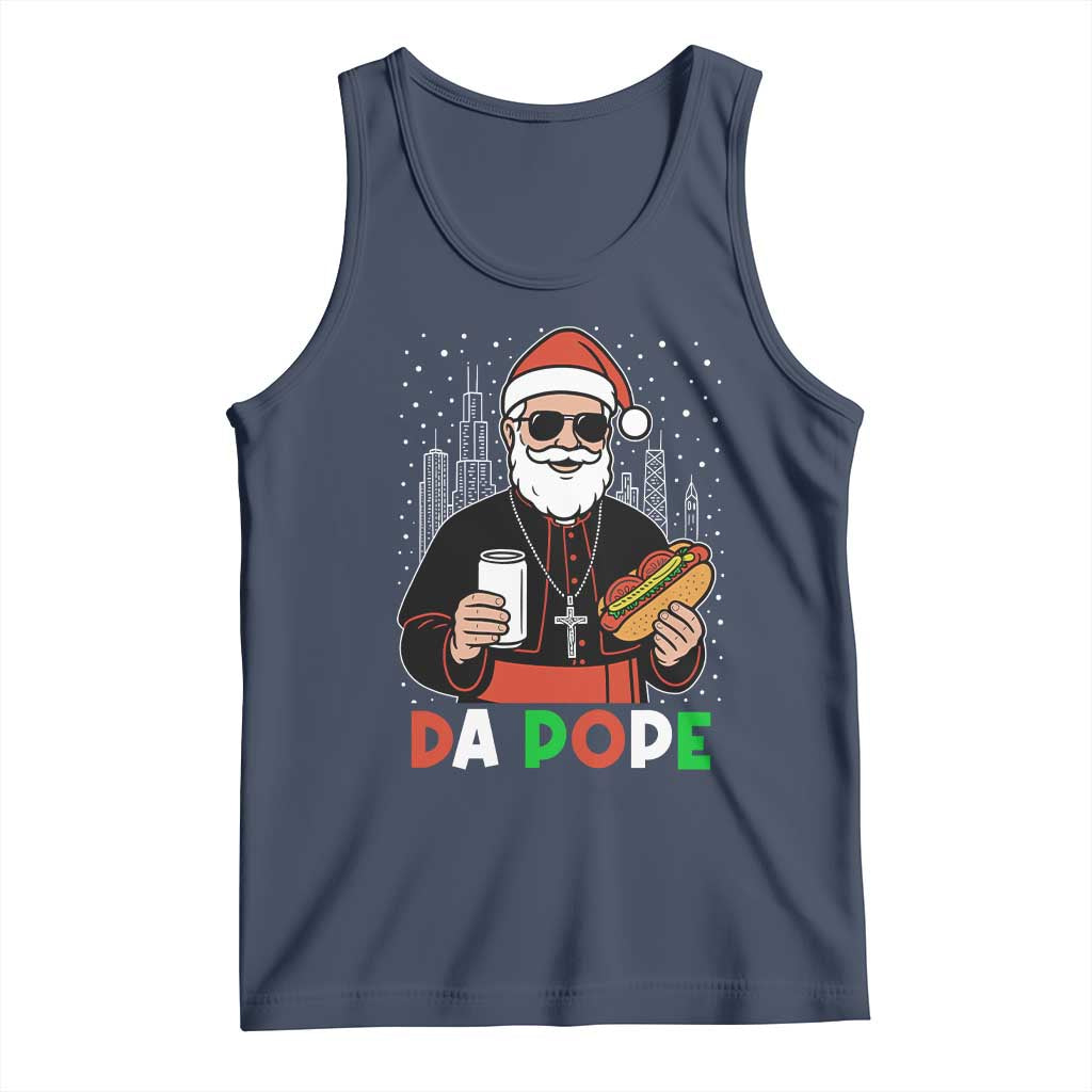 Pope Leo XIV Christmas Tank Top Cardinal Robert Prevost Santa Chicago - Wonder Print Shop