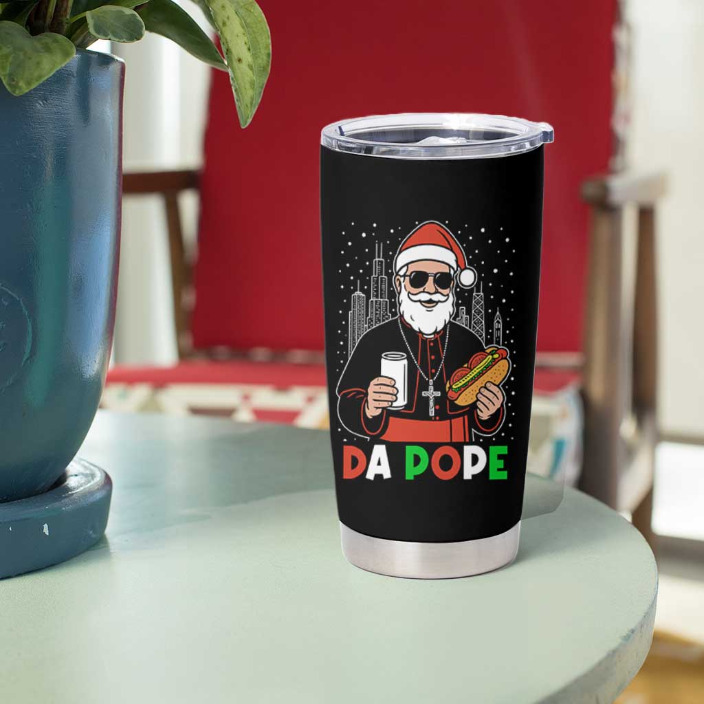 Pope Leo XIV Christmas Tumbler Cup Cardinal Robert Prevost Santa Chicago - Wonder Print Shop