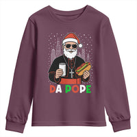 Pope Leo XIV Christmas Youth Sweatshirt Cardinal Robert Prevost Santa Chicago - Wonder Print Shop
