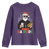Pope Leo XIV Christmas Youth Sweatshirt Cardinal Robert Prevost Santa Chicago - Wonder Print Shop