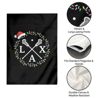 Funny Christmas Lacrosse Lax Stick Santa Hat Garden Flag - Wonder Print Shop