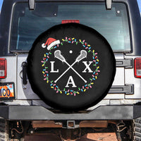 Funny Christmas Lacrosse Lax Stick Santa Hat Spare Tire Cover - Wonder Print Shop