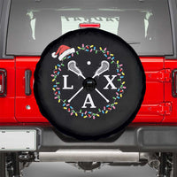 Funny Christmas Lacrosse Lax Stick Santa Hat Spare Tire Cover - Wonder Print Shop