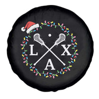 Funny Christmas Lacrosse Lax Stick Santa Hat Spare Tire Cover - Wonder Print Shop