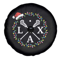 Funny Christmas Lacrosse Lax Stick Santa Hat Spare Tire Cover - Wonder Print Shop