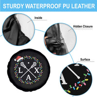 Funny Christmas Lacrosse Lax Stick Santa Hat Spare Tire Cover - Wonder Print Shop