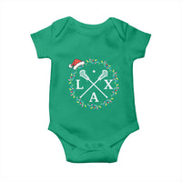 Funny Christmas Lacrosse Lax Stick Santa Hat Baby Onesie - Wonder Print Shop