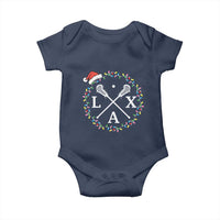 Funny Christmas Lacrosse Lax Stick Santa Hat Baby Onesie - Wonder Print Shop