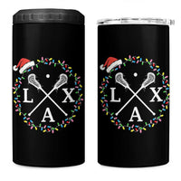 Funny Christmas Lacrosse Lax Stick Santa Hat 4 in 1 Can Cooler Tumbler - Wonder Print Shop