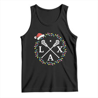 Funny Christmas Lacrosse Lax Stick Santa Hat Tank Top - Wonder Print Shop