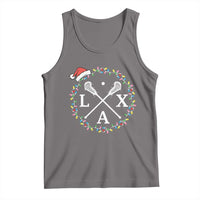 Funny Christmas Lacrosse Lax Stick Santa Hat Tank Top - Wonder Print Shop