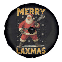 Funny Christmas Lacrosse Spare Tire Cover Merry Laxmas Santa Lax Player - Wonder Print Shop