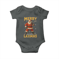 Funny Christmas Lacrosse Baby Onesie Merry Laxmas Santa Lax Player - Wonder Print Shop