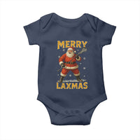 Funny Christmas Lacrosse Baby Onesie Merry Laxmas Santa Lax Player - Wonder Print Shop