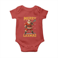 Funny Christmas Lacrosse Baby Onesie Merry Laxmas Santa Lax Player - Wonder Print Shop