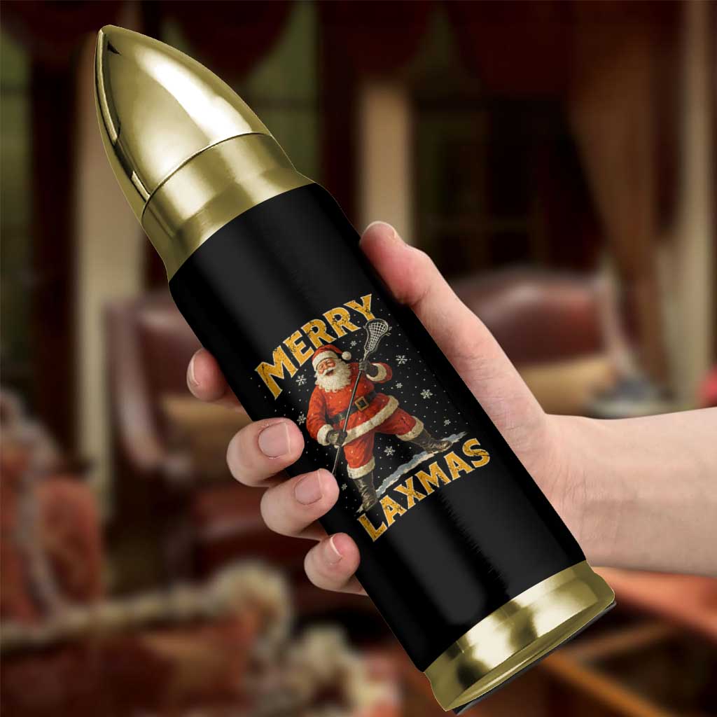 Funny Christmas Lacrosse Bullet Tumbler Merry Laxmas Santa Lax Player - Wonder Print Shop