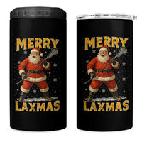 Funny Christmas Lacrosse 4 in 1 Can Cooler Tumbler Merry Laxmas Santa Lax Player - Wonder Print Shop