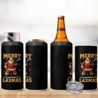 Funny Christmas Lacrosse 4 in 1 Can Cooler Tumbler Merry Laxmas Santa Lax Player - Wonder Print Shop