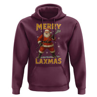 Funny Christmas Lacrosse Hoodie Merry Laxmas Santa Lax Player - Wonder Print Shop