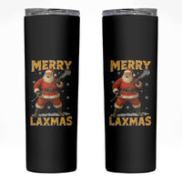Funny Christmas Lacrosse Skinny Tumbler Merry Laxmas Santa Lax Player - Wonder Print Shop