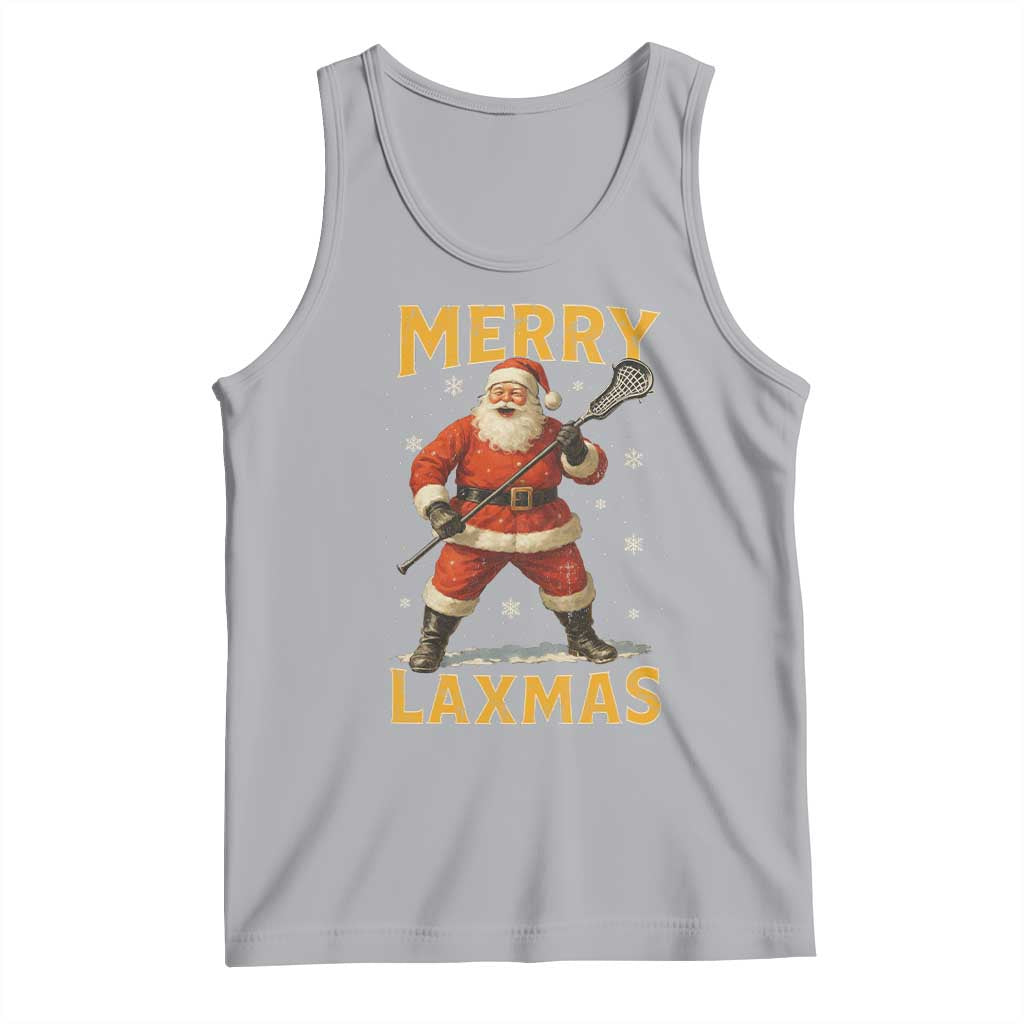 Funny Christmas Lacrosse Tank Top Merry Laxmas Santa Lax Player - Wonder Print Shop