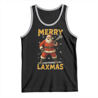 Funny Christmas Lacrosse Tank Top Merry Laxmas Santa Lax Player - Wonder Print Shop