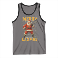 Funny Christmas Lacrosse Tank Top Merry Laxmas Santa Lax Player - Wonder Print Shop
