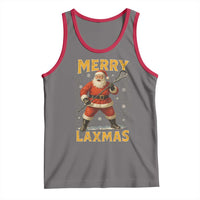 Funny Christmas Lacrosse Tank Top Merry Laxmas Santa Lax Player - Wonder Print Shop