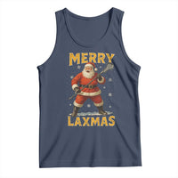 Funny Christmas Lacrosse Tank Top Merry Laxmas Santa Lax Player - Wonder Print Shop